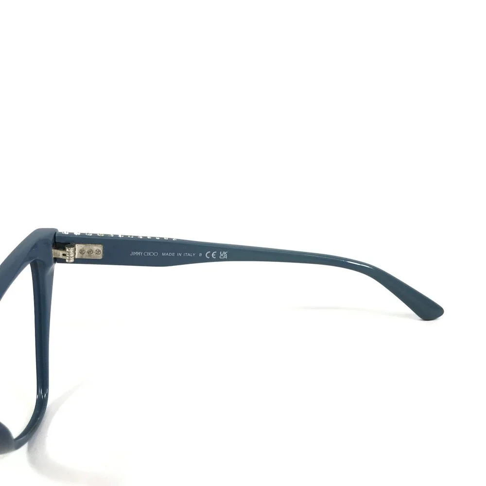 Jimmy Choo Eyeglasses Frame JC3004B 5012 Shiny Blue Butterfly Crystals 54-16-140